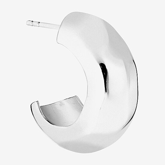 Womens Sterling Silver 23.3mm Hoop Earrings