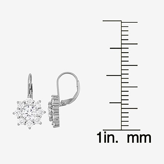 Womens 3 1/2 CT. T.W Cubic Zirconia Sterling Silver Snowflake Drop Earrings