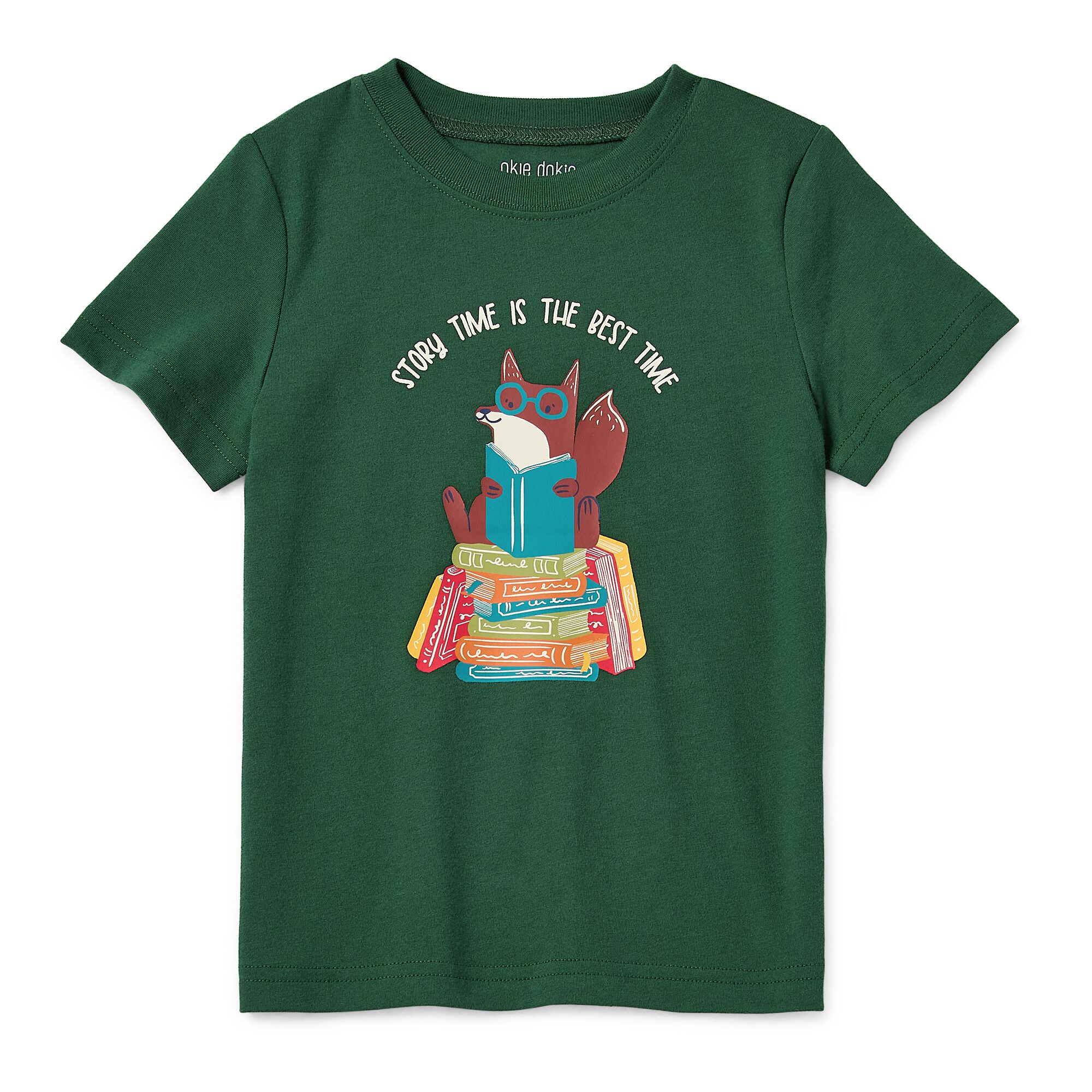 Okie Dokie Toddler & Little Boys Crew Neck Short Sleeve Regular Fit Graphic T-Shirt
