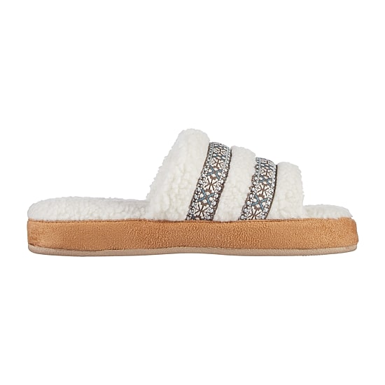 Isotoner Clara Recycled Berber Womens Memory Foam Slip-On Slippers