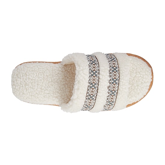 Isotoner Clara Recycled Berber Womens Memory Foam Slip-On Slippers