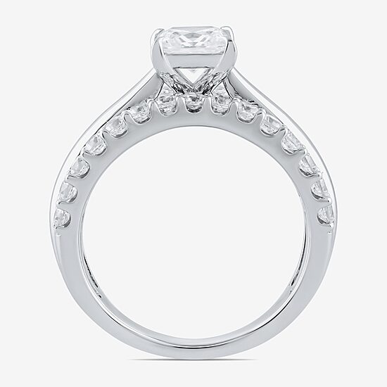 (I / I2) Womens 2 CT. T.W. Lab Grown White Diamond 10K Gold Engagement Ring