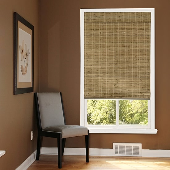 Home Basics Hampton Bamboo Cut-To-Width Light-Filtering Cordless Woven Wood Shade