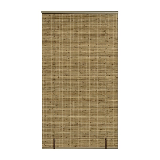 Home Basics Hampton Bamboo Cut-To-Width Light-Filtering Cordless Woven Wood Shade
