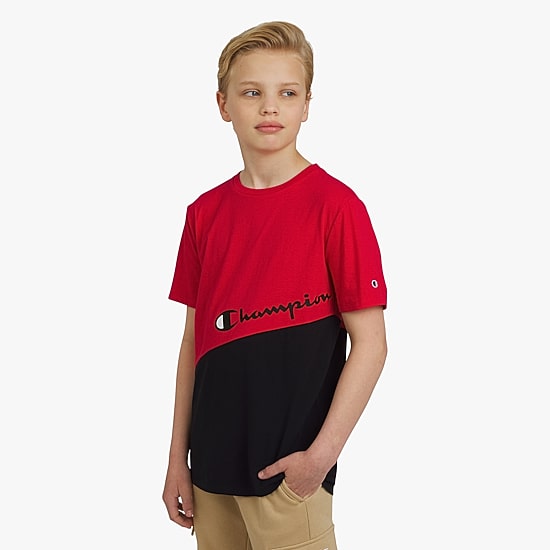 Champion Big Kid Boys Crew Neck Short Sleeve Regular Fit Graphic T-Shirt
