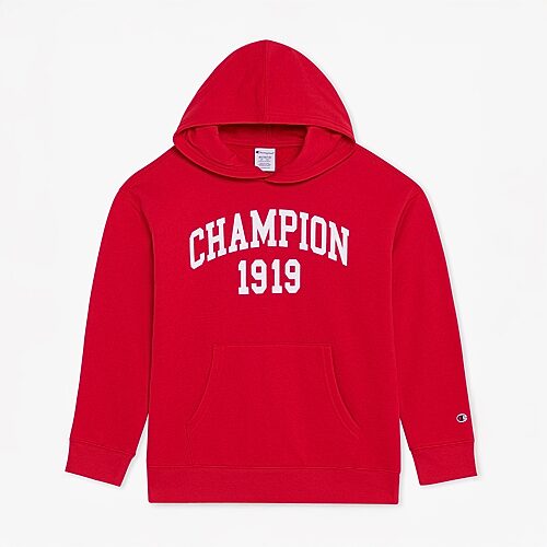 Champion Big Kid Boys Long Sleeve Fleece Active Hoodie, X-large (18-20), Red