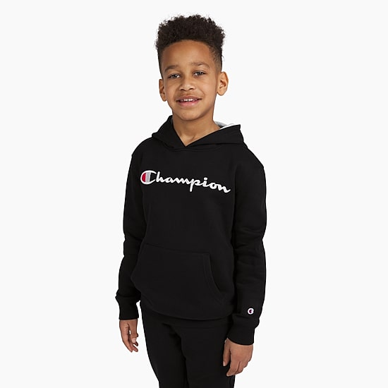 Champion Big Kid Boys Long Sleeve Embroidered Fleece Active Hoodie