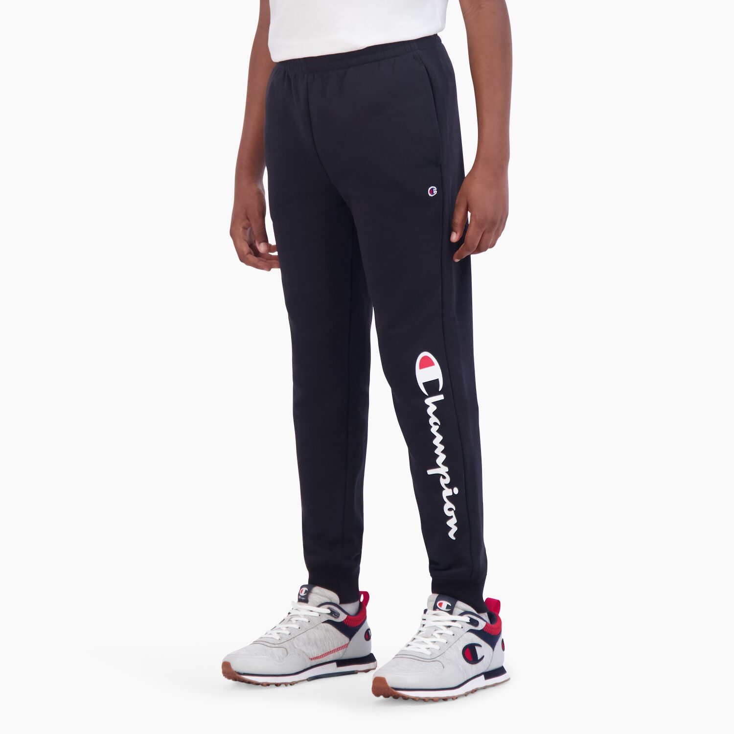Champion Big Kid Boys Cuffed Mid Rise Regular Fit Fleece Jogger Pant