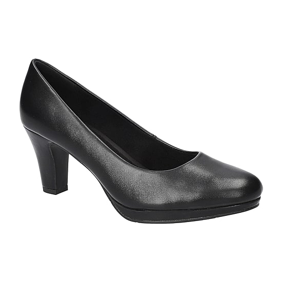 Easy Street Equinox Womens Round Stiletto Heel Pumps Wide Width