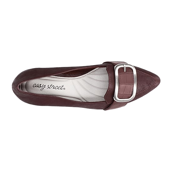 Easy Street Aster Womens Pointed Closed Toe Block Heel Pumps