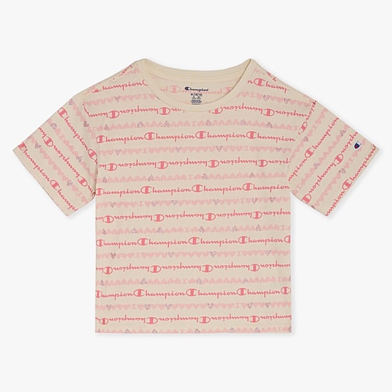 Champion Big Kid Girls Crew Neck Short Sleeve Loose Fit Graphic T-Shirt
