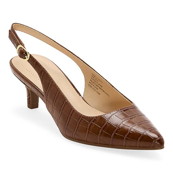 Liz Claiborne Keith Womens Pointed Closed Toe Kitten Heel Pumps