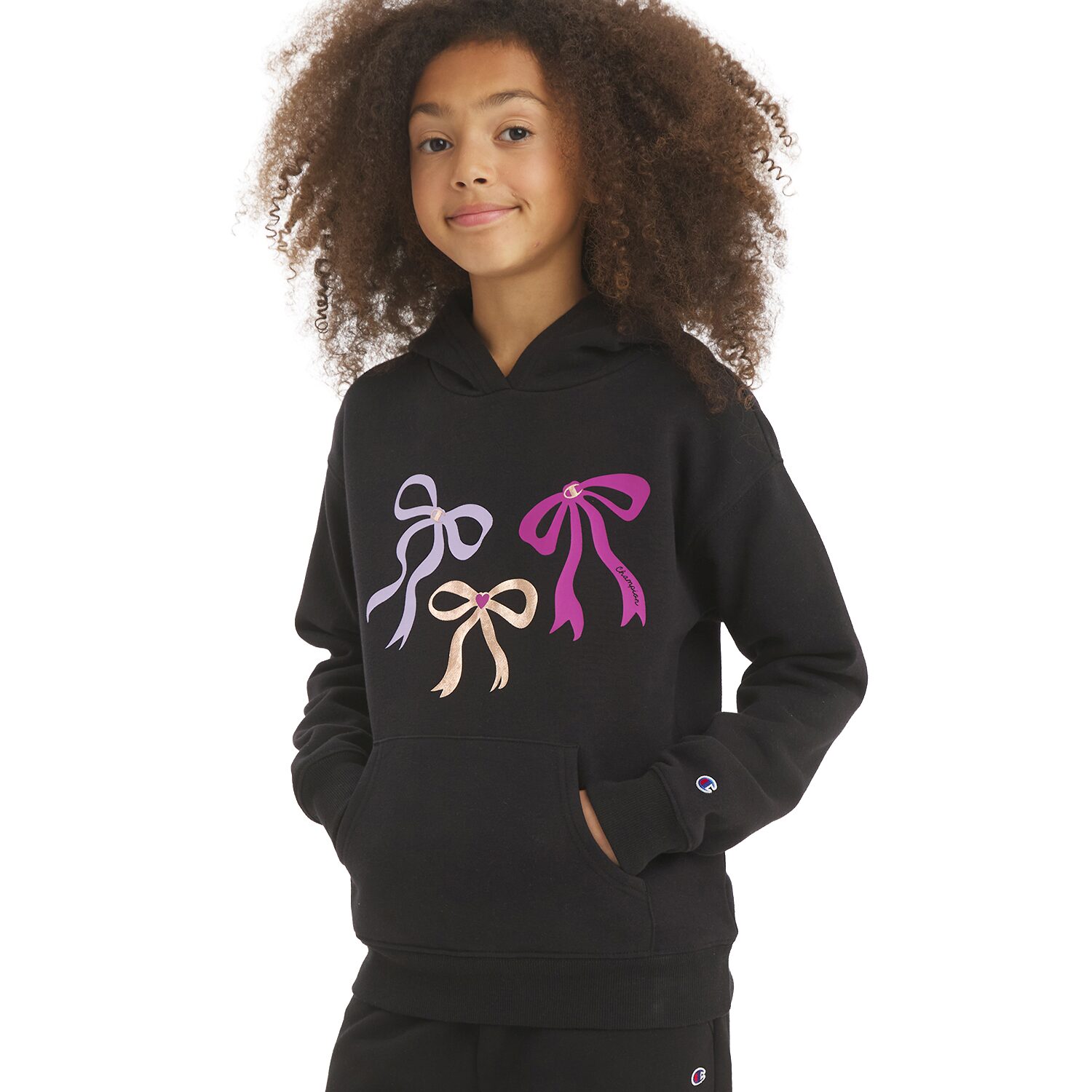 Champion Big Kid Girls Long Sleeve Fleece Active Hoodie