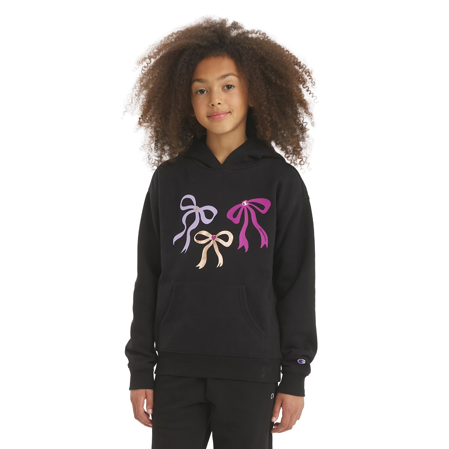 Champion Big Kid Girls Long Sleeve Fleece Active Hoodie