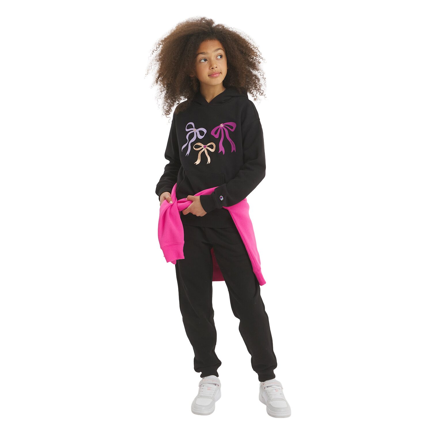 Champion Big Kid Girls Long Sleeve Fleece Active Hoodie