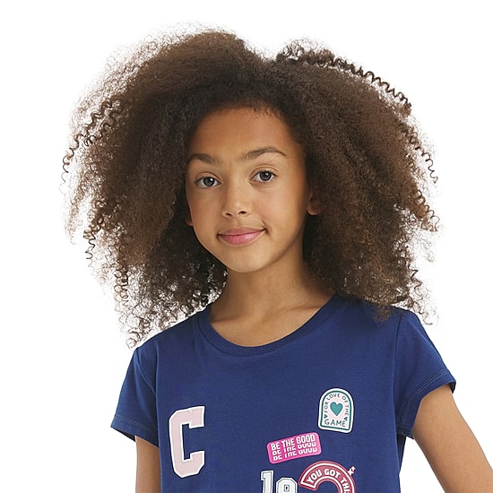 Champion Big Kid Girls Crew Neck Short Sleeve Classic Fit Graphic T-Shirt