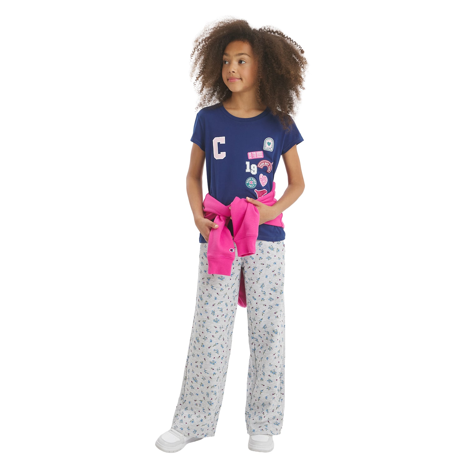 Champion Big Kid Girls Crew Neck Short Sleeve Classic Fit Graphic T-Shirt