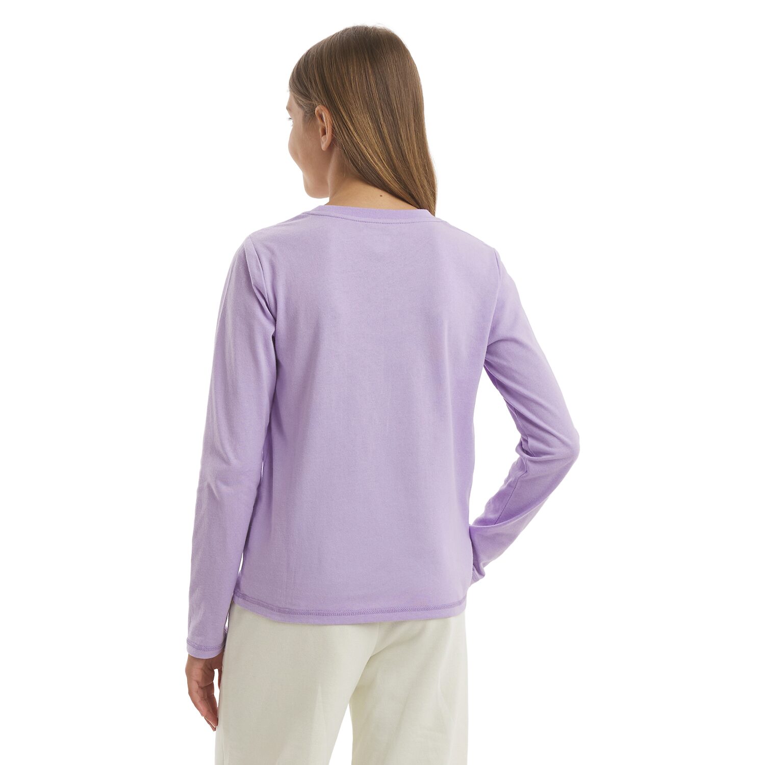 Champion Big Kid Girls Crew Neck Long Sleeve Classic Fit Graphic T-Shirt
