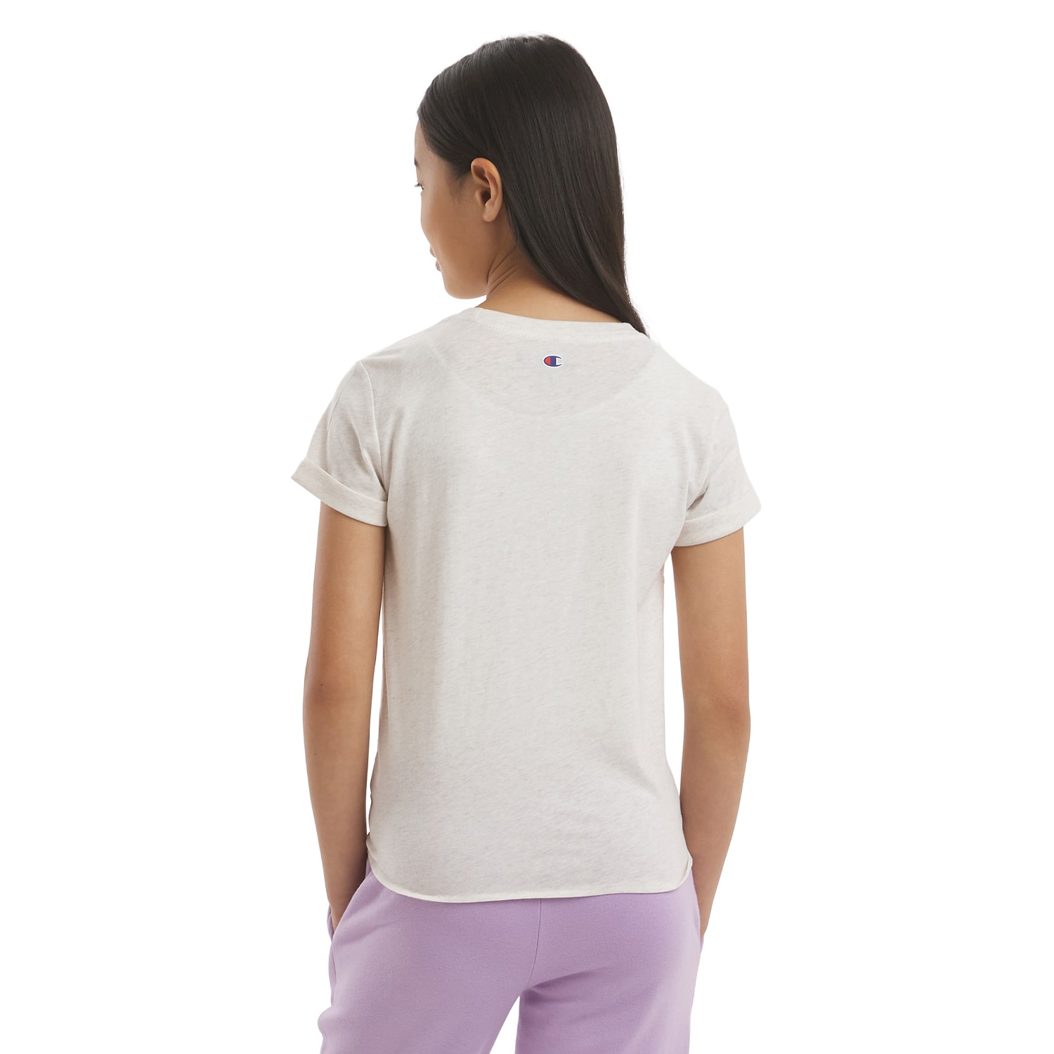 Champion Big Kid Girls Crew Neck Short Sleeve Classic Fit Graphic T-Shirt