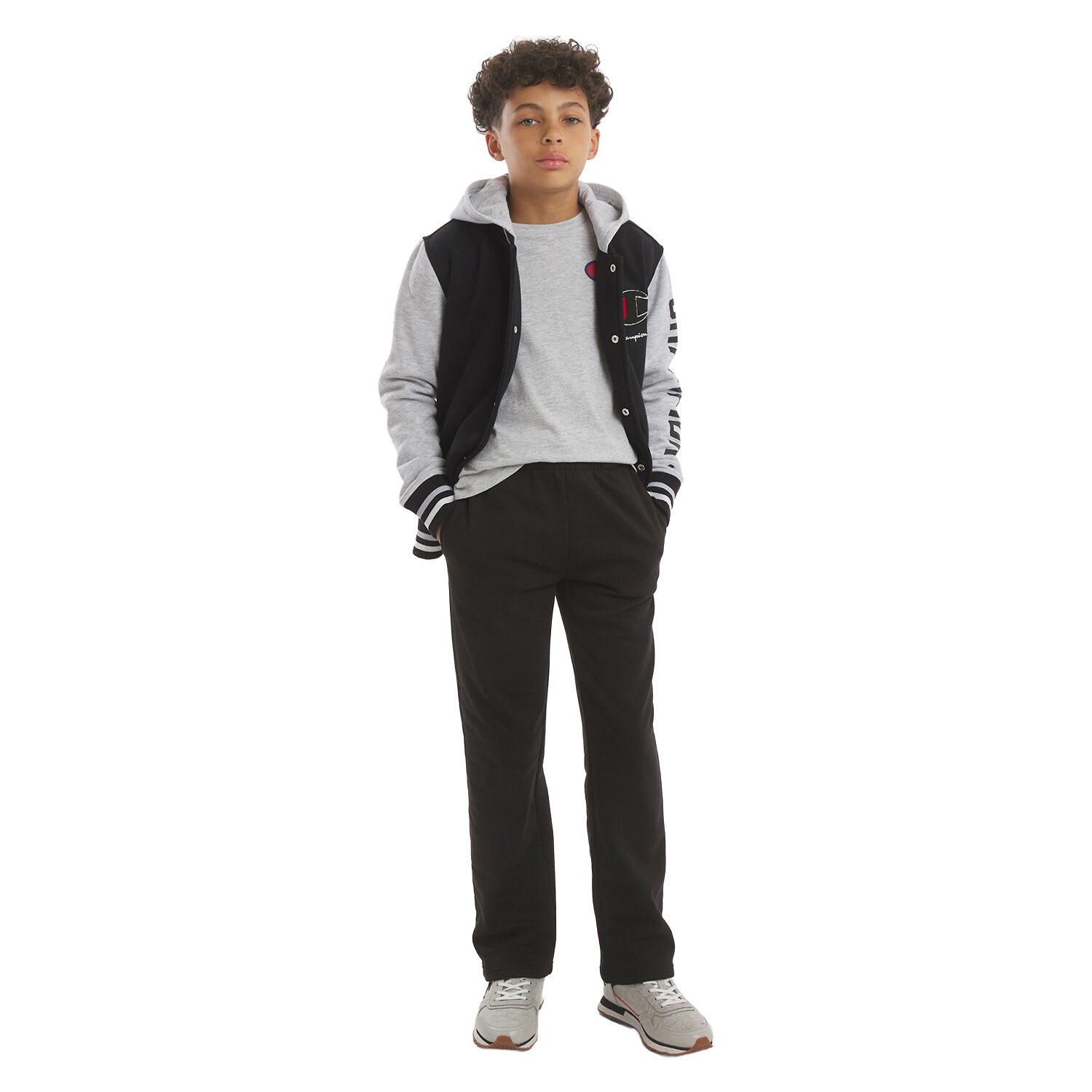 Champion Big Kid Boys Fleece Midweight Varsity Jacket