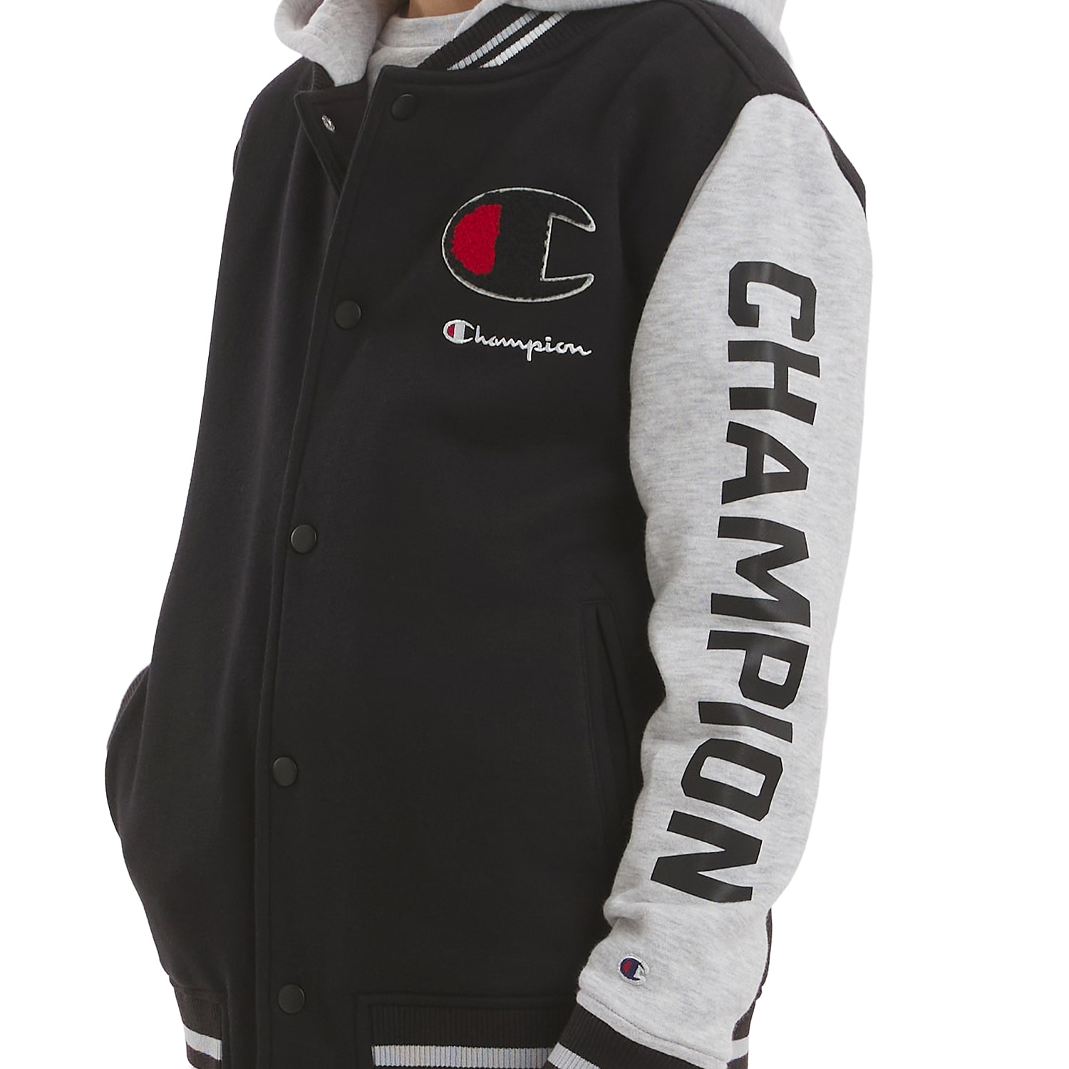 Champion Big Kid Boys Fleece Midweight Varsity Jacket