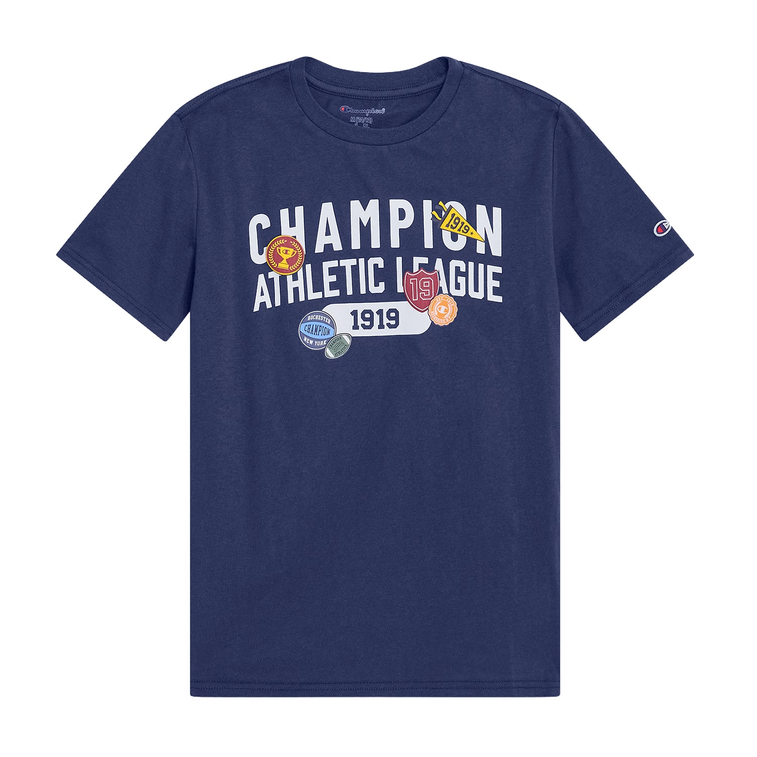 Champion Big Kid Boys Crew Neck Short Sleeve Classic Fit Graphic T-Shirt