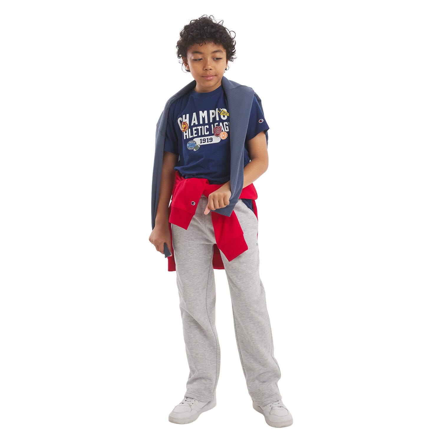 Champion Big Kid Boys Crew Neck Short Sleeve Classic Fit Graphic T-Shirt