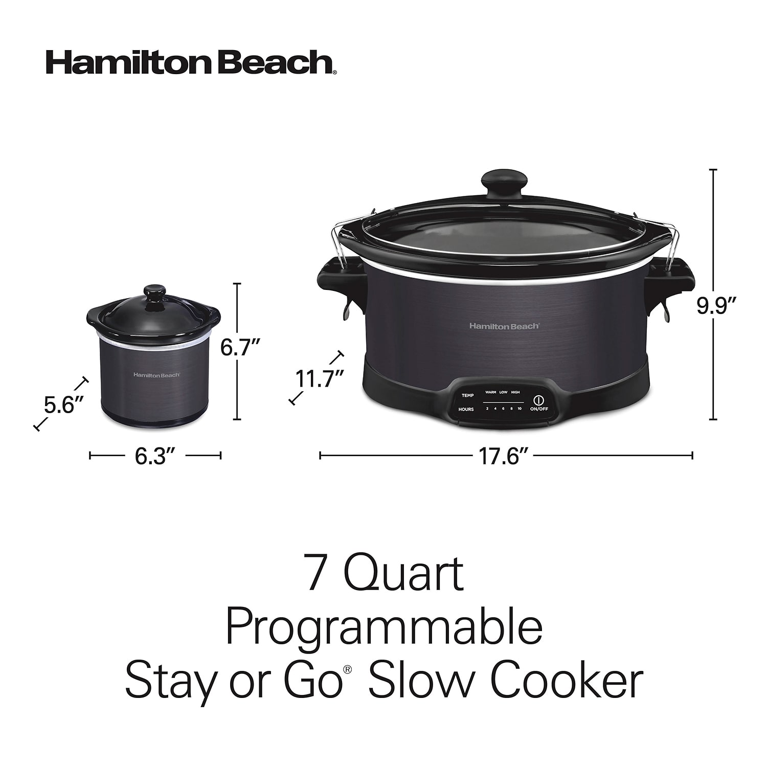 Hamilton Beach Stay Or Go 7 Qt Programmable Slow Cooker