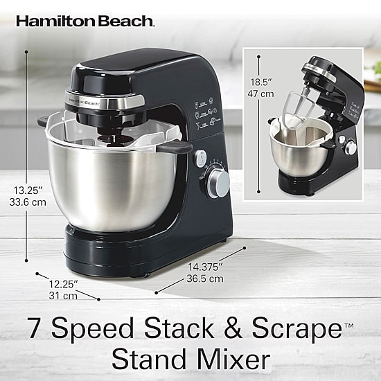 Hamilton Beach Stack & Scrape 4 Qt Stand Mixer