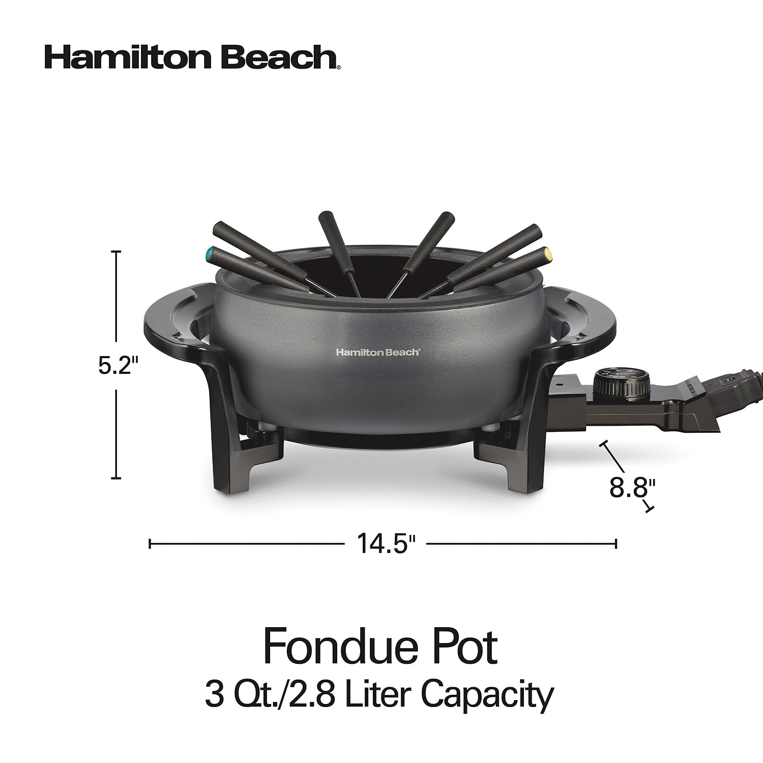 Hamilton Beach 6-pc. Stainless Steel Non-Stick Fondue Pot