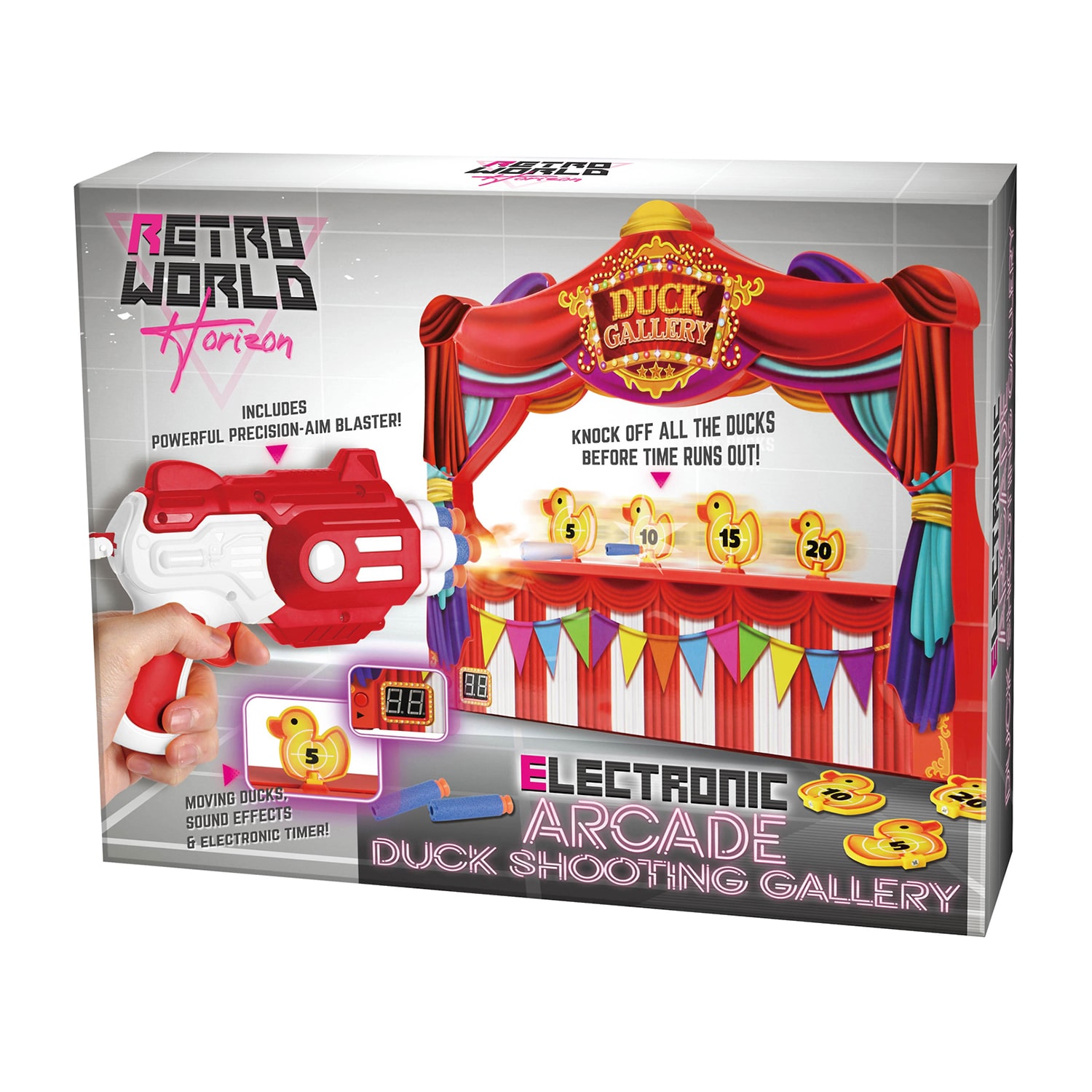 Retro Arcade Duck Shooting Gallery Game