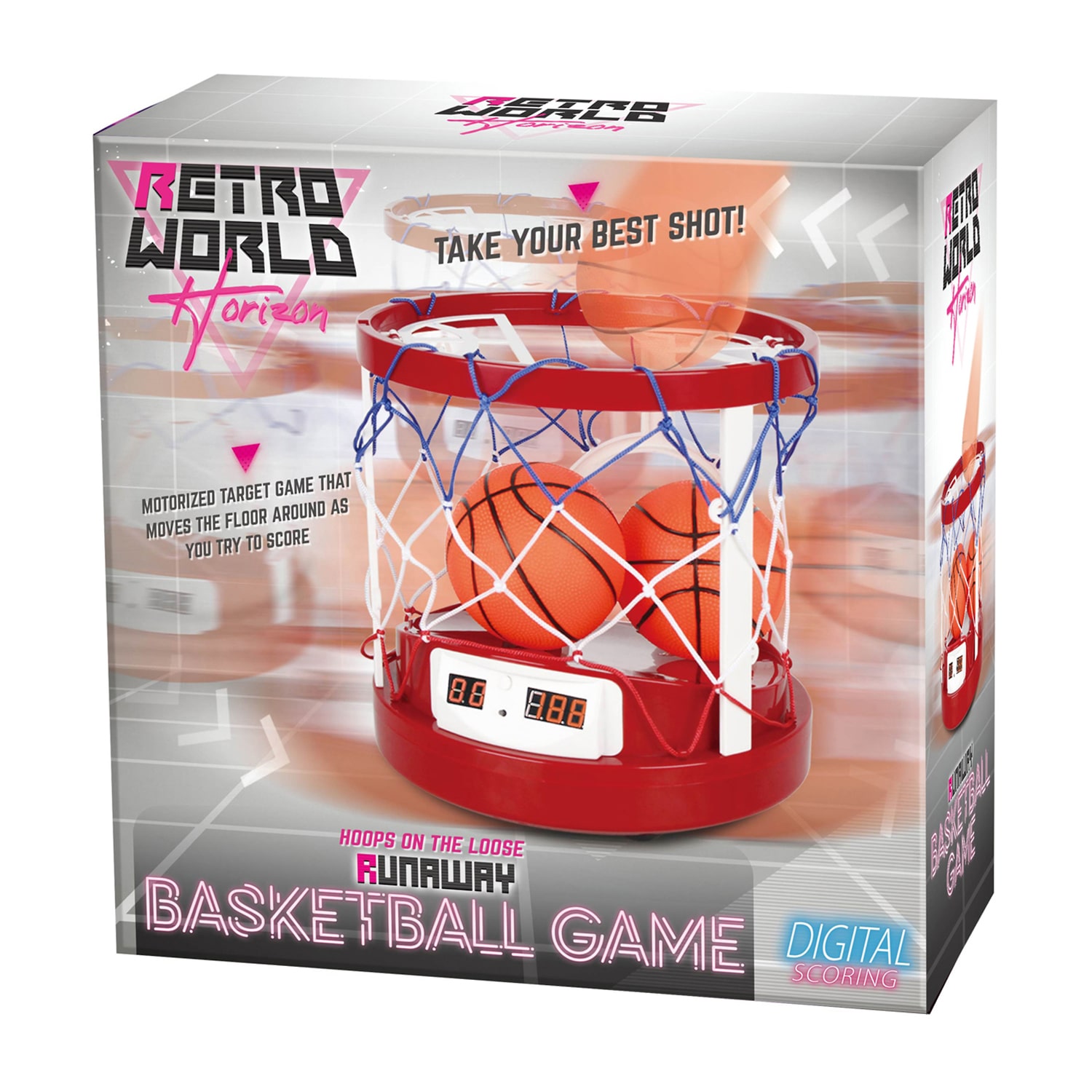 Retro Arcade Runaway Basketball Game