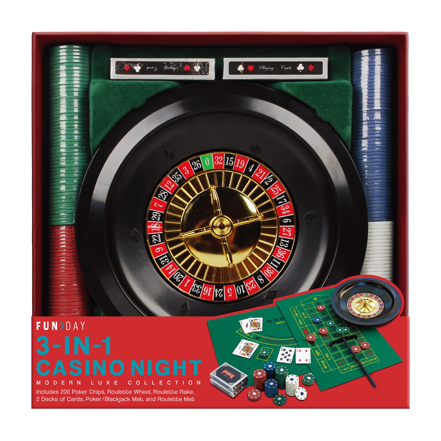 Merry Merry 3-In-1 Casino Night Table Game
