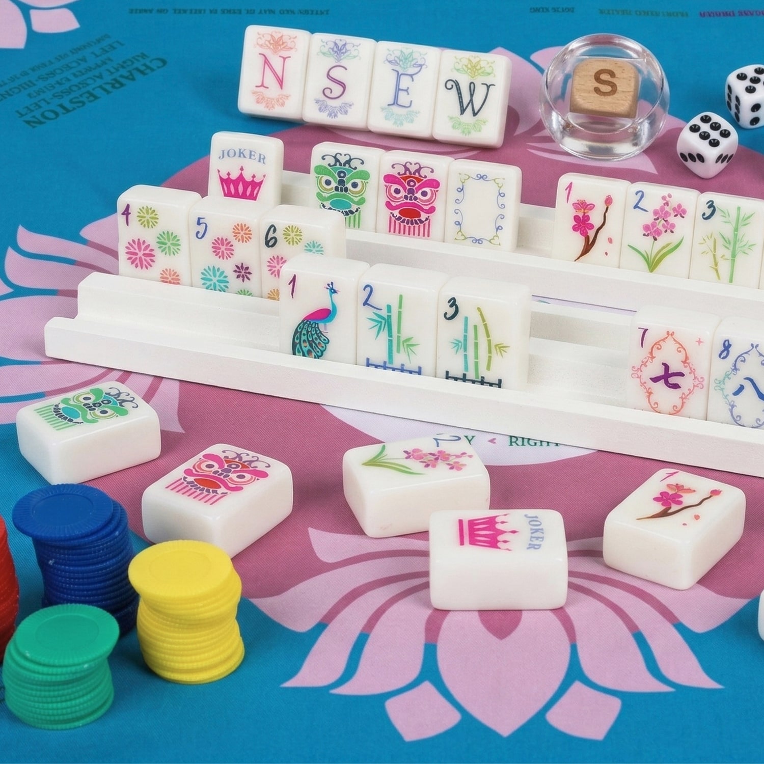 Merry Merry American Mahjong Set With 160 Tiles Table Game