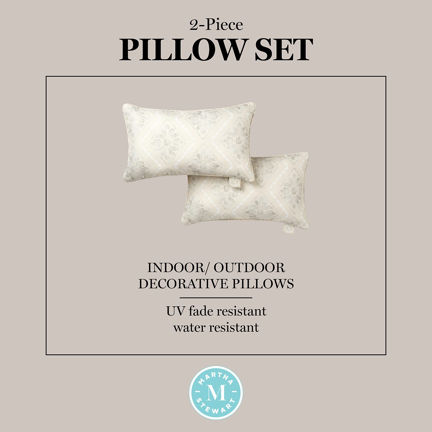 Martha Stewart Becca 2-pc. Rectangular Throw Pillow