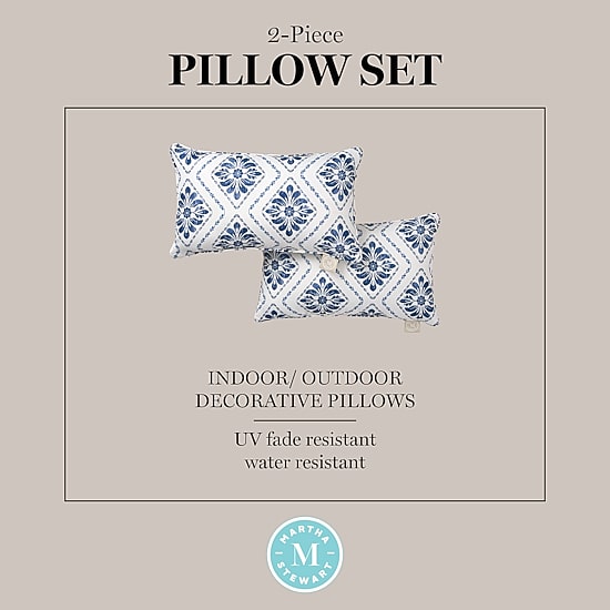 Martha Stewart Becca 2-pc. Rectangular Throw Pillow