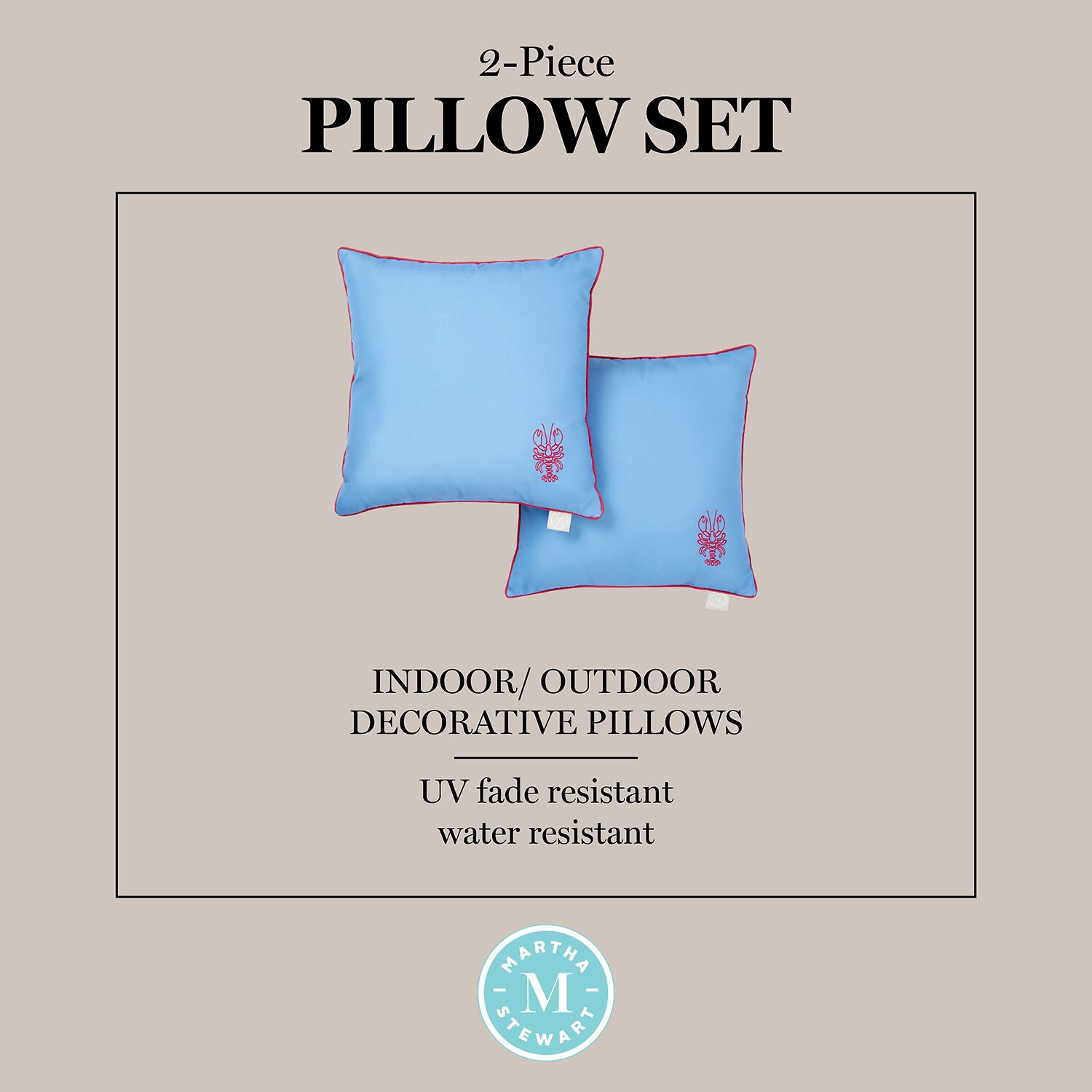 Martha Stewart Americana Embroidered 2-pc. Rectangular Throw Pillow