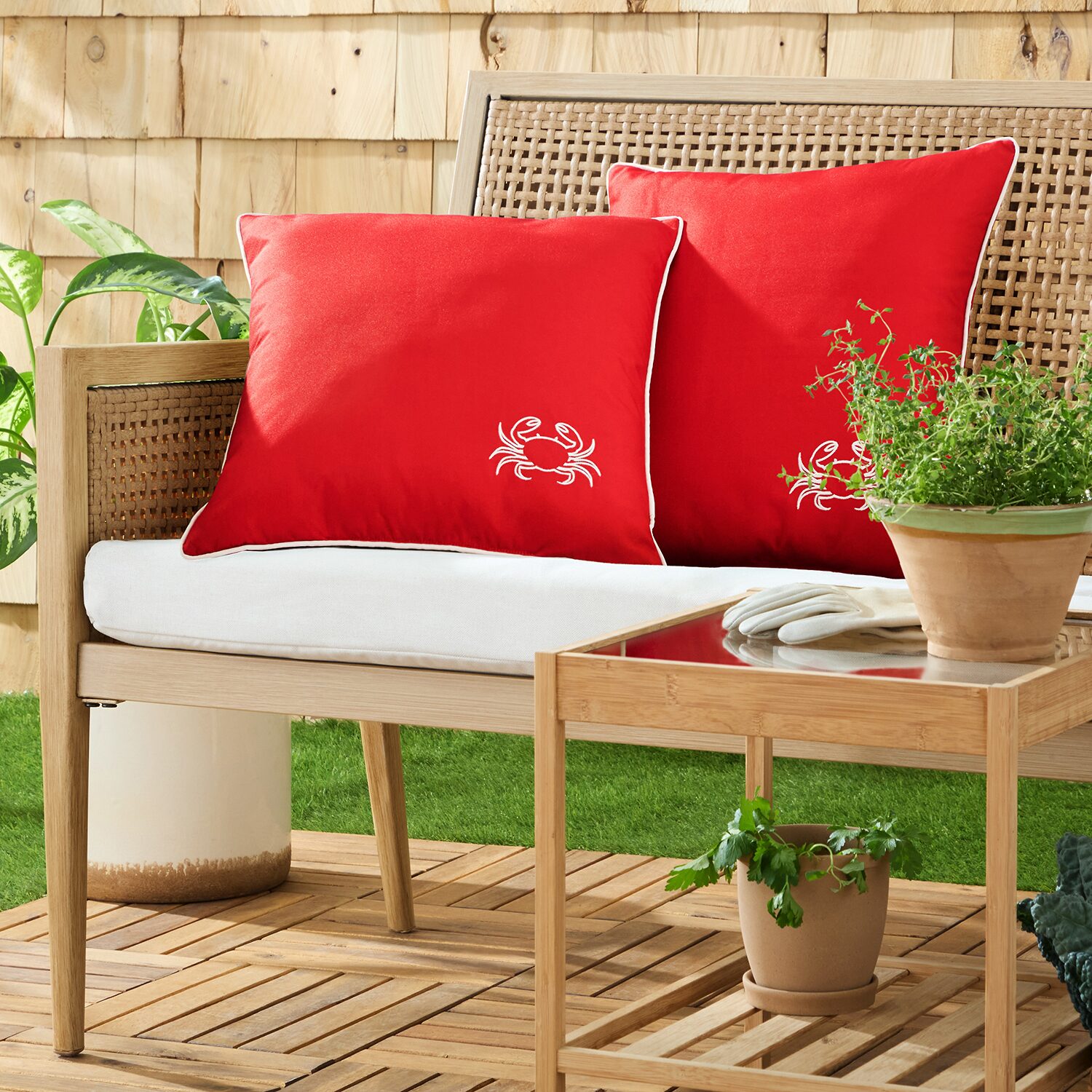 Martha Stewart Americana Embroidered 2-pc. Rectangular Throw Pillow