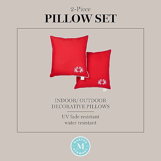 Martha Stewart Americana Embroidered 2-pc. Rectangular Throw Pillow