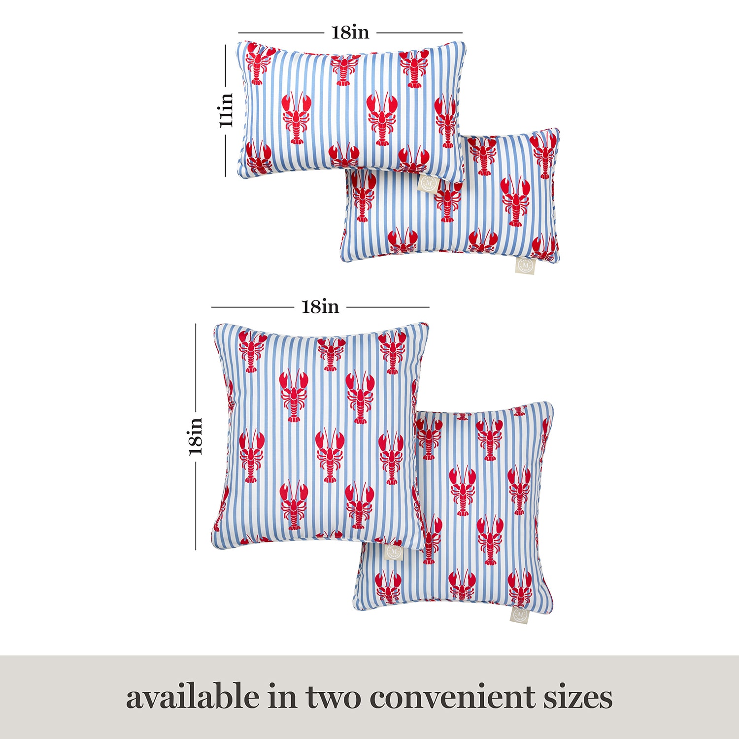 Martha Stewart Americana Lobster 2-pc. Rectangular Throw Pillow