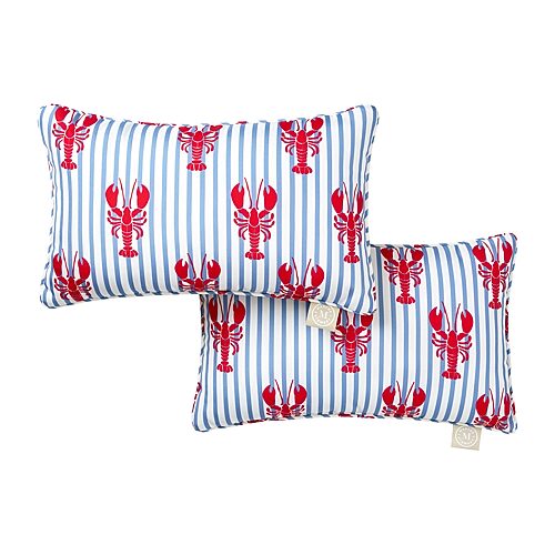 Martha Stewart Americana Lobster 2-pc. Rectangular Throw Pillow In Red