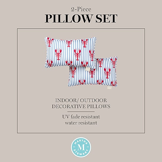 Martha Stewart Americana Lobster 2-pc. Rectangular Throw Pillow