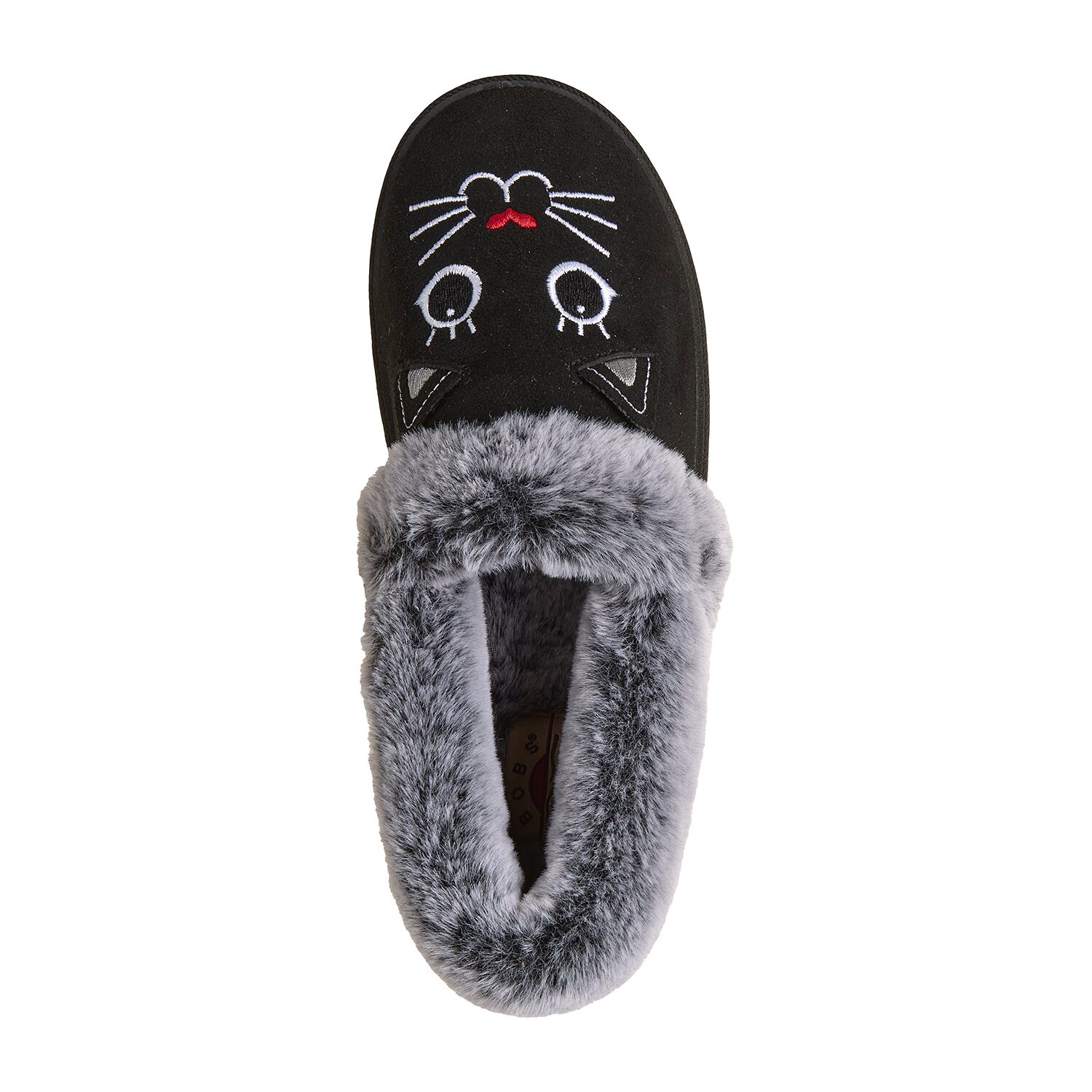 Skechers Bobs Cozy Kiss Cat Womens Memory Foam Faux Fur Trim Slip-On Slippers