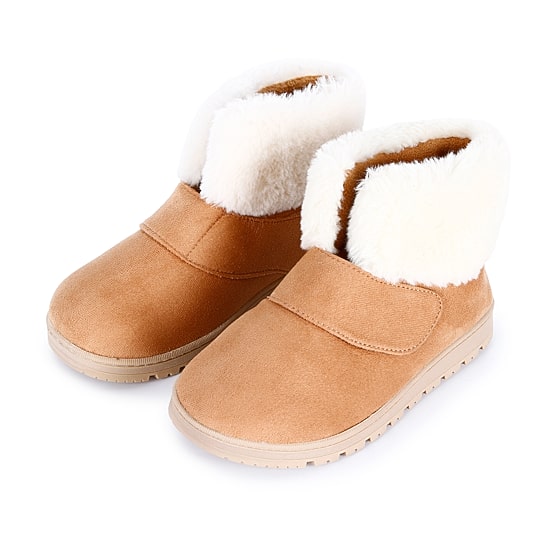 Isotoner Velcro Tab Womens Bootie Slippers