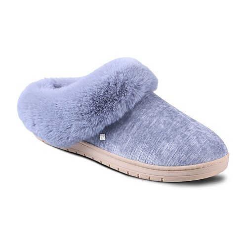 Isotoner Lurex Womens Clog Slippers In Blue