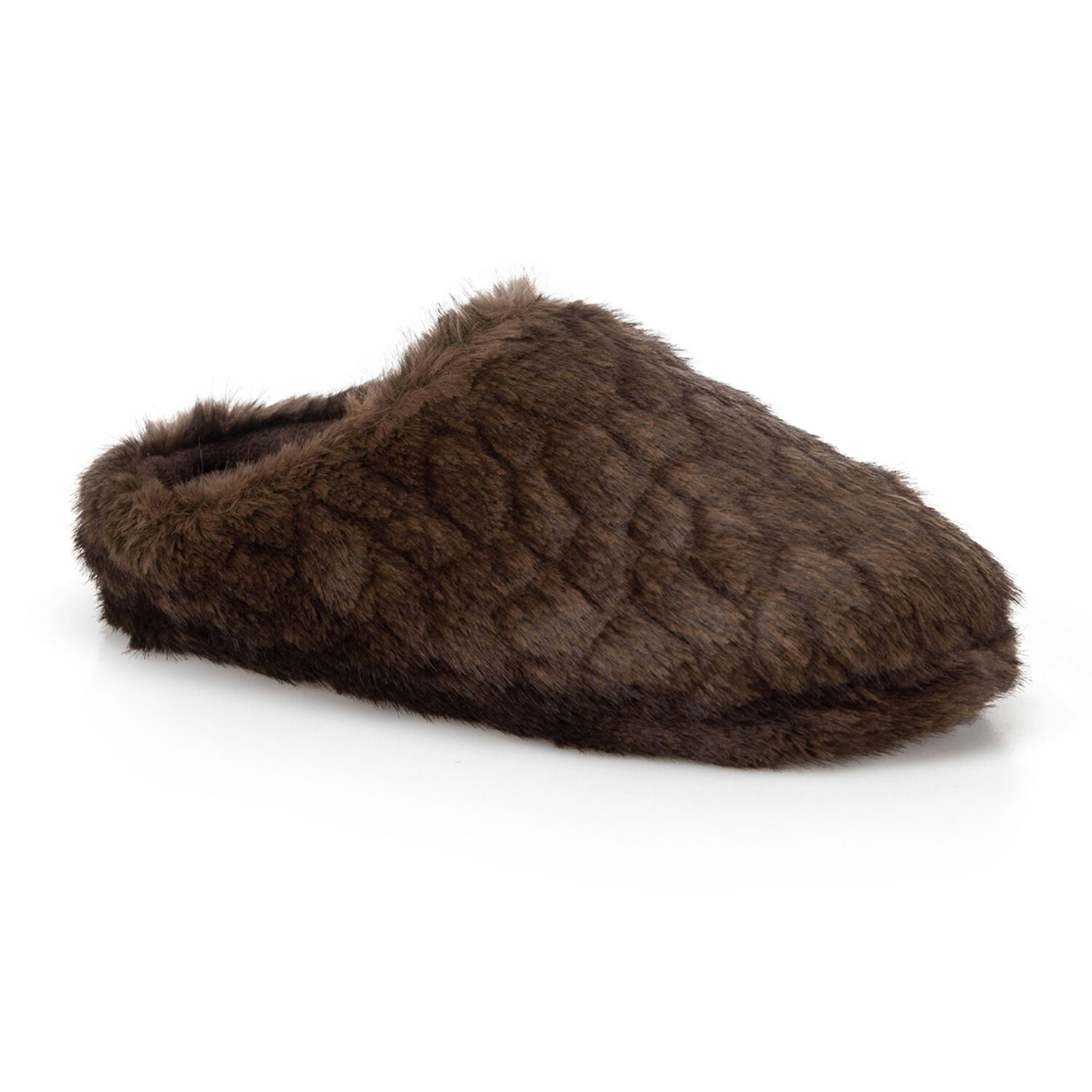 Isotoner Textured Fur Womens Clog Slippers