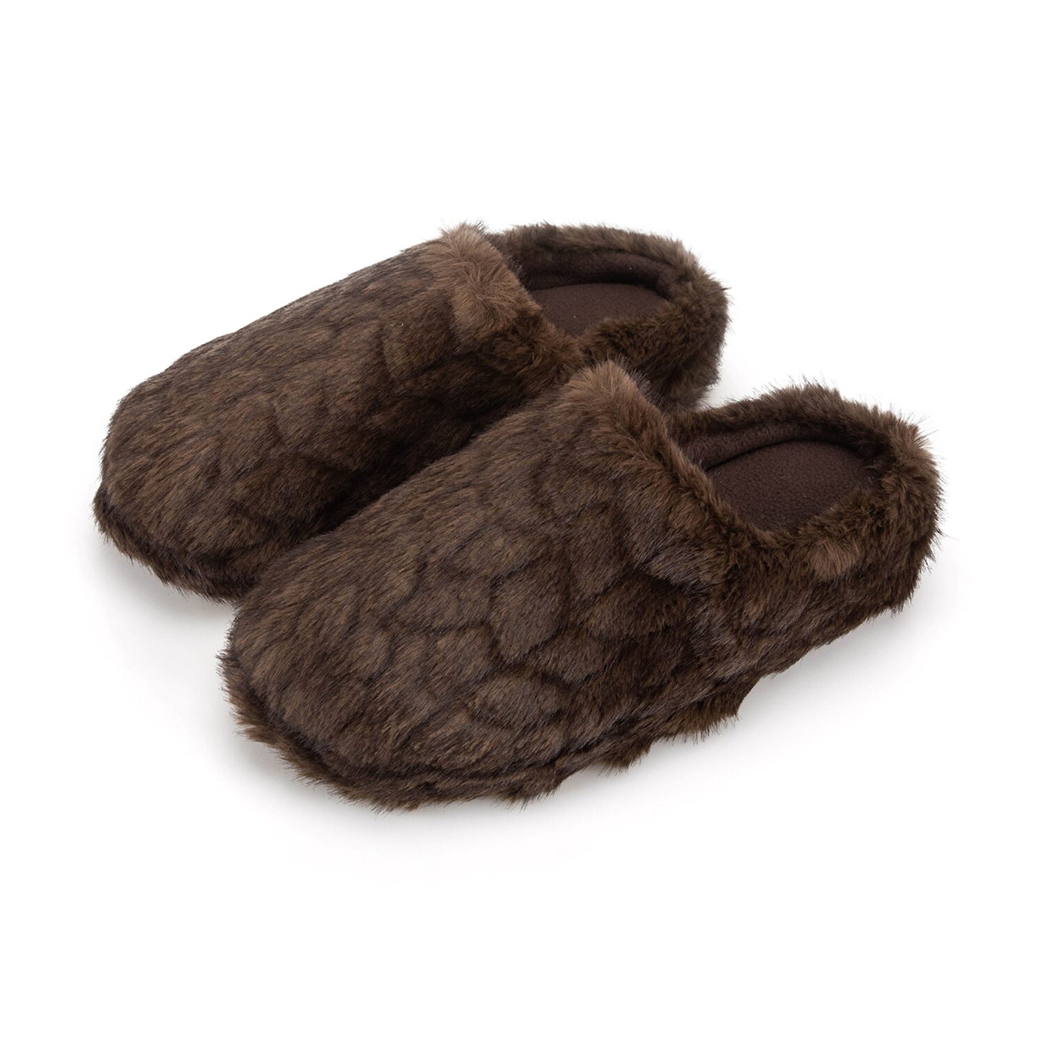 Isotoner Textured Fur Womens Clog Slippers