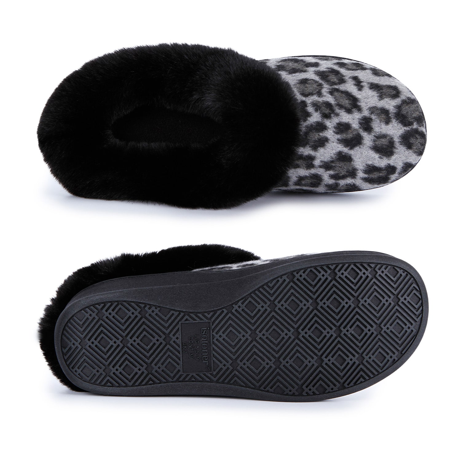 Isotoner Brushed Womens Memory Foam Clog Slippers