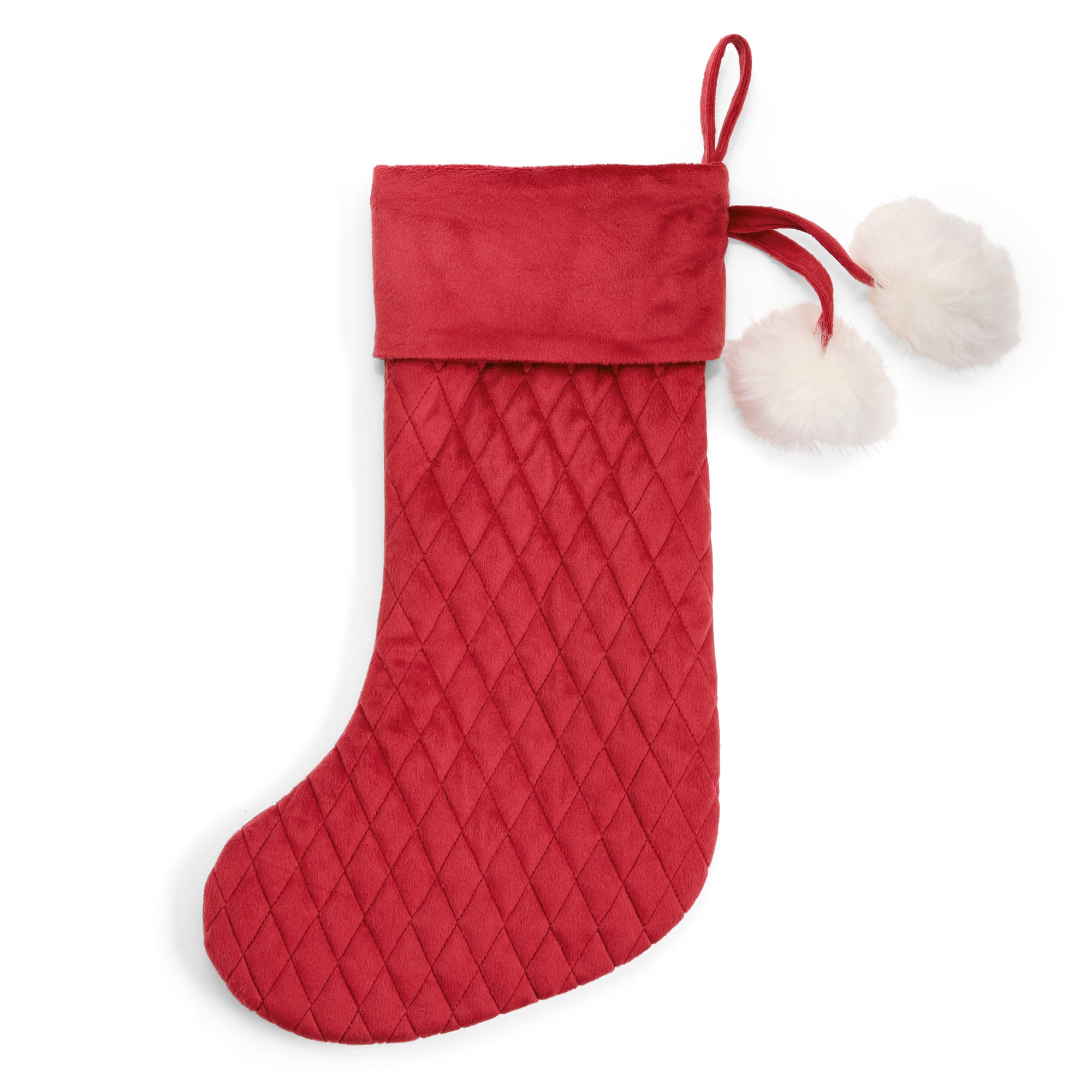 North Pole Trading Co. Quilted Velvet Monogram Stocking B Christmas Stocking