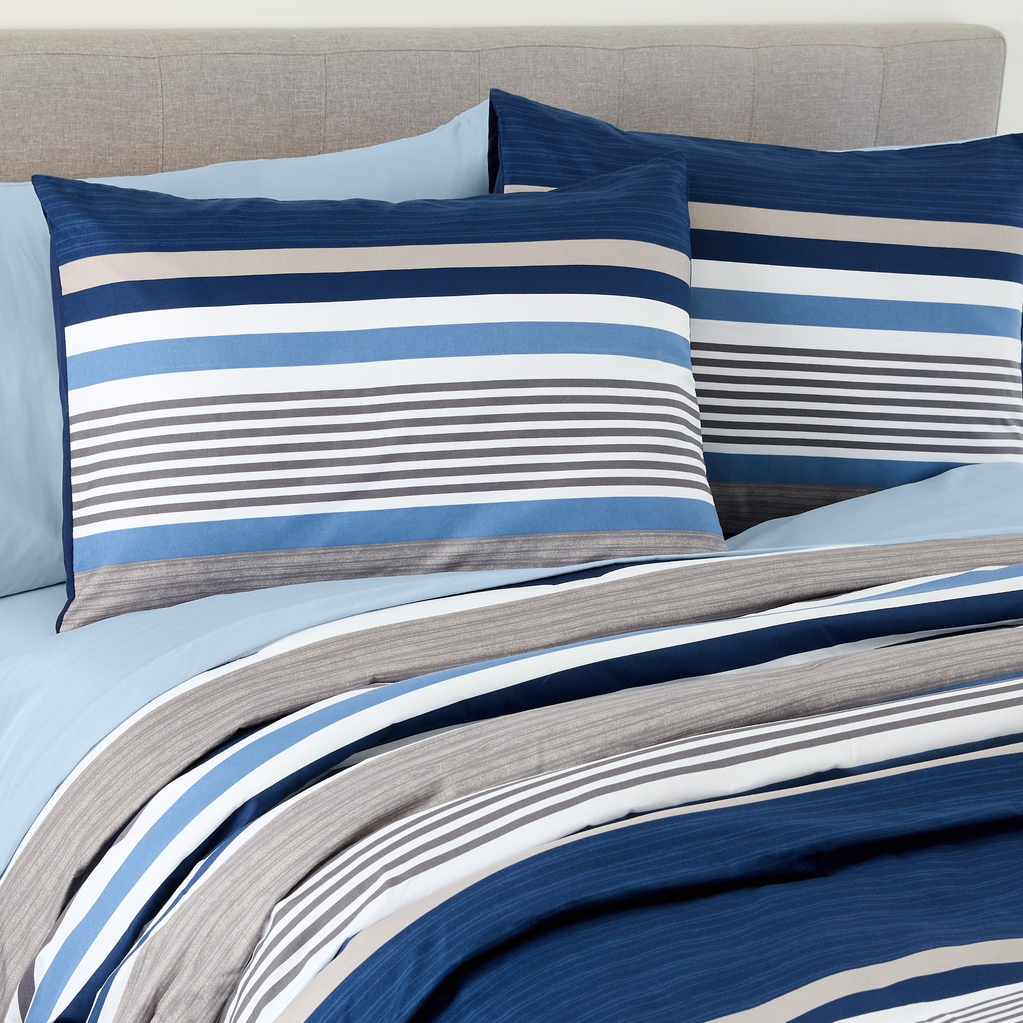 Home Expressions Morgan Stripe Complete Bedding Set with Sheets